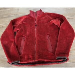 Arc’teryx Women’s Polartec Fleece Jacket Zip Red SMALL S Gorpcore Y2K Vintage